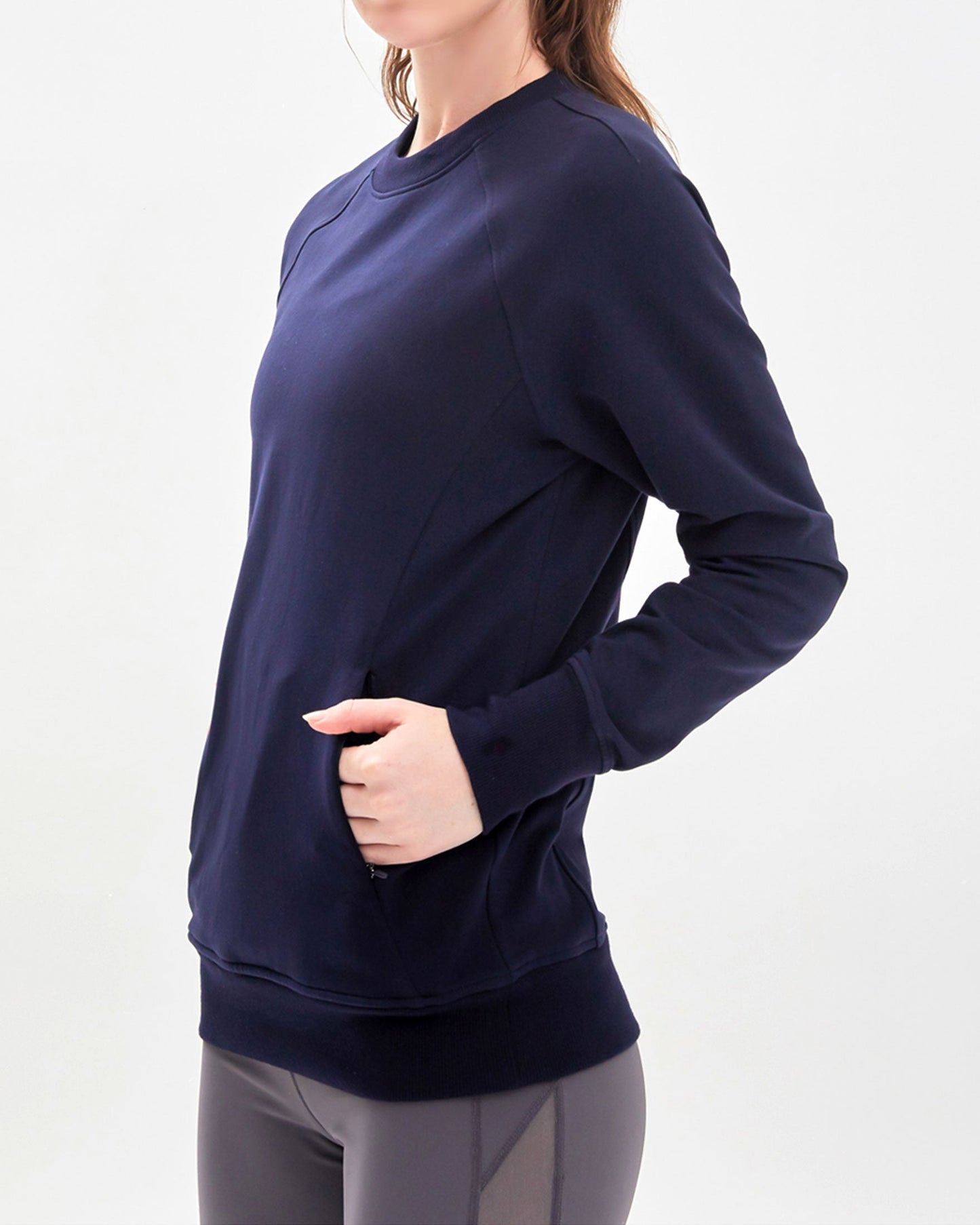 City Zip Slim Crewneck on