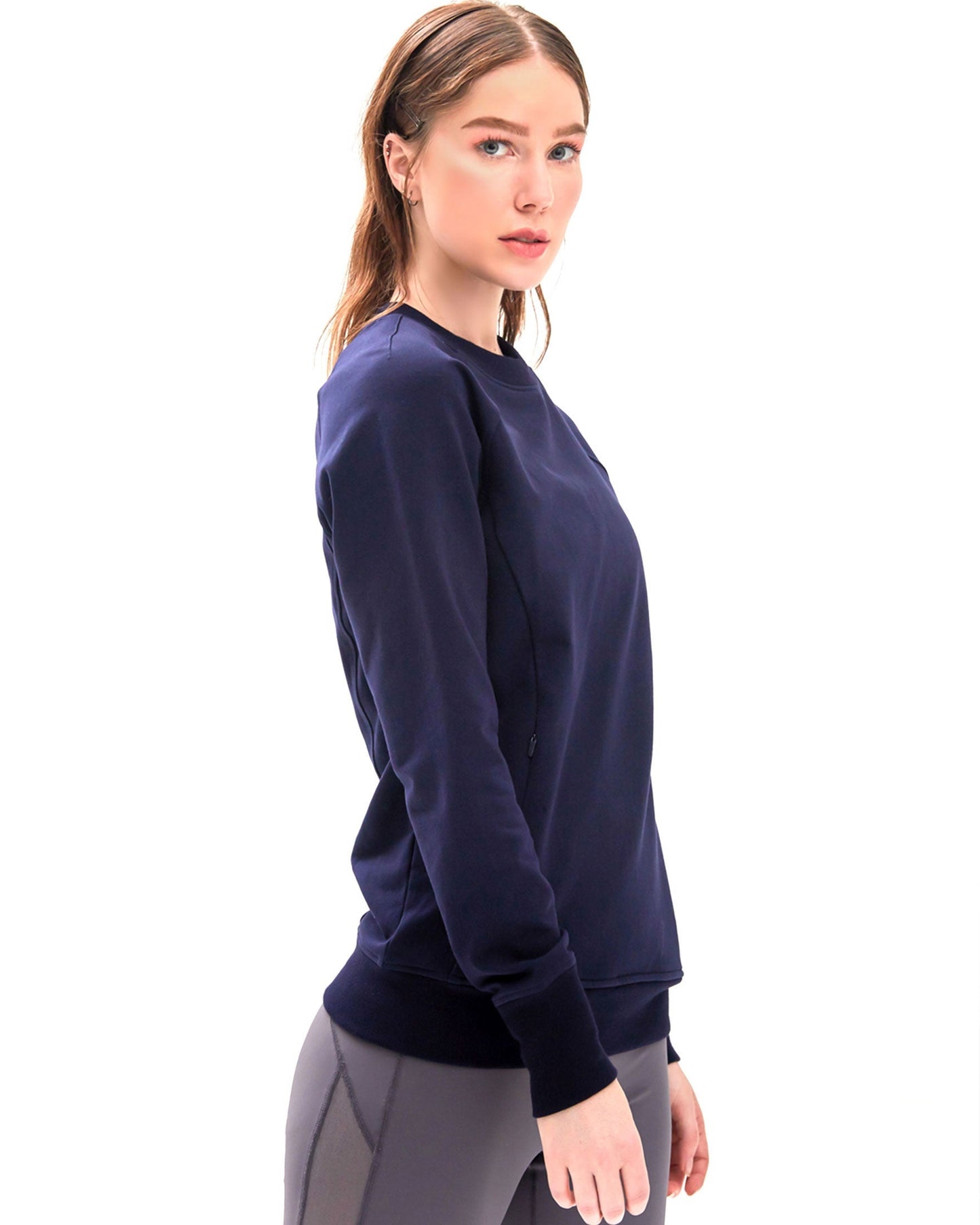 City Zip Slim Crewneck on