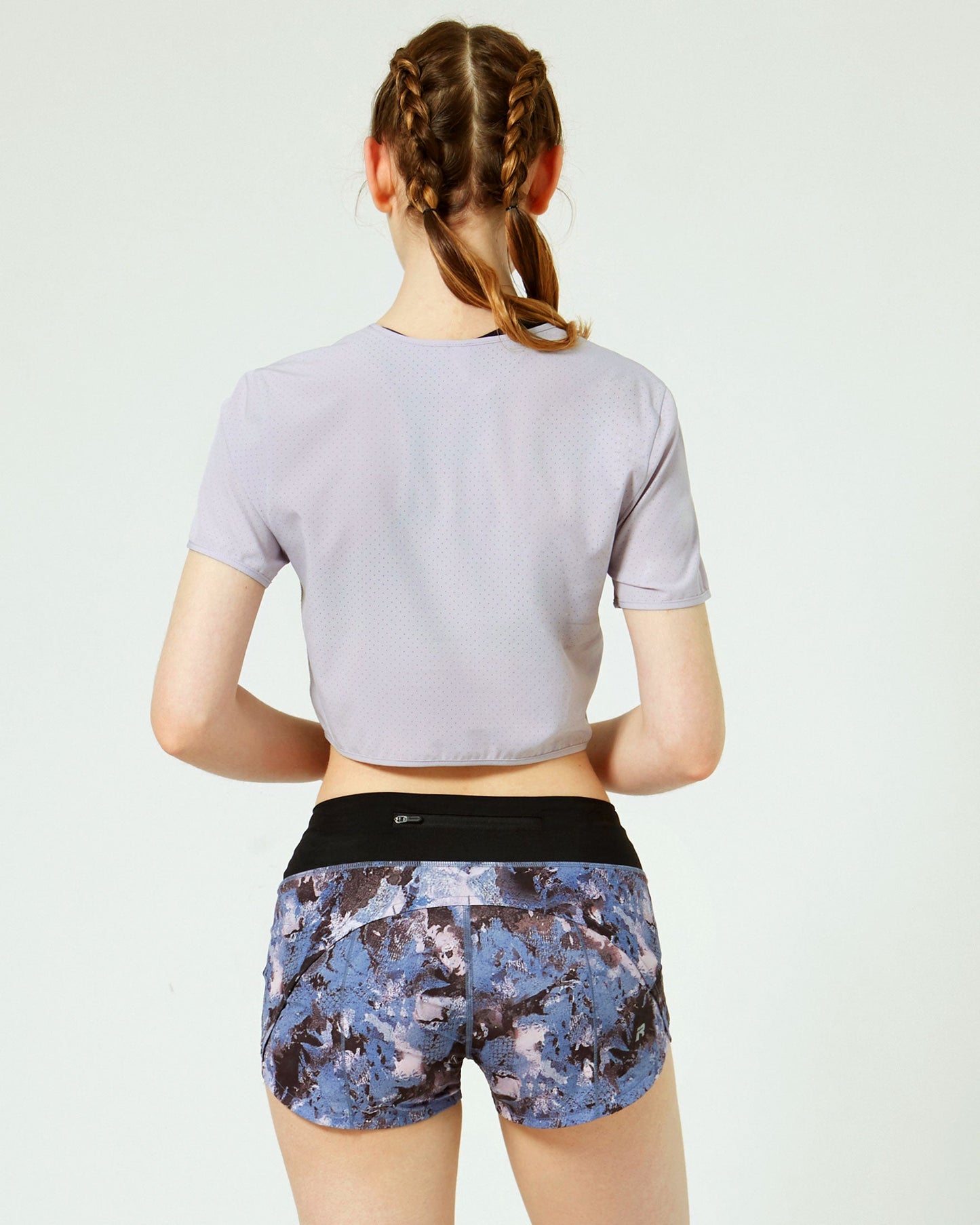 Echo Laser Cut Mesh Crop Tee