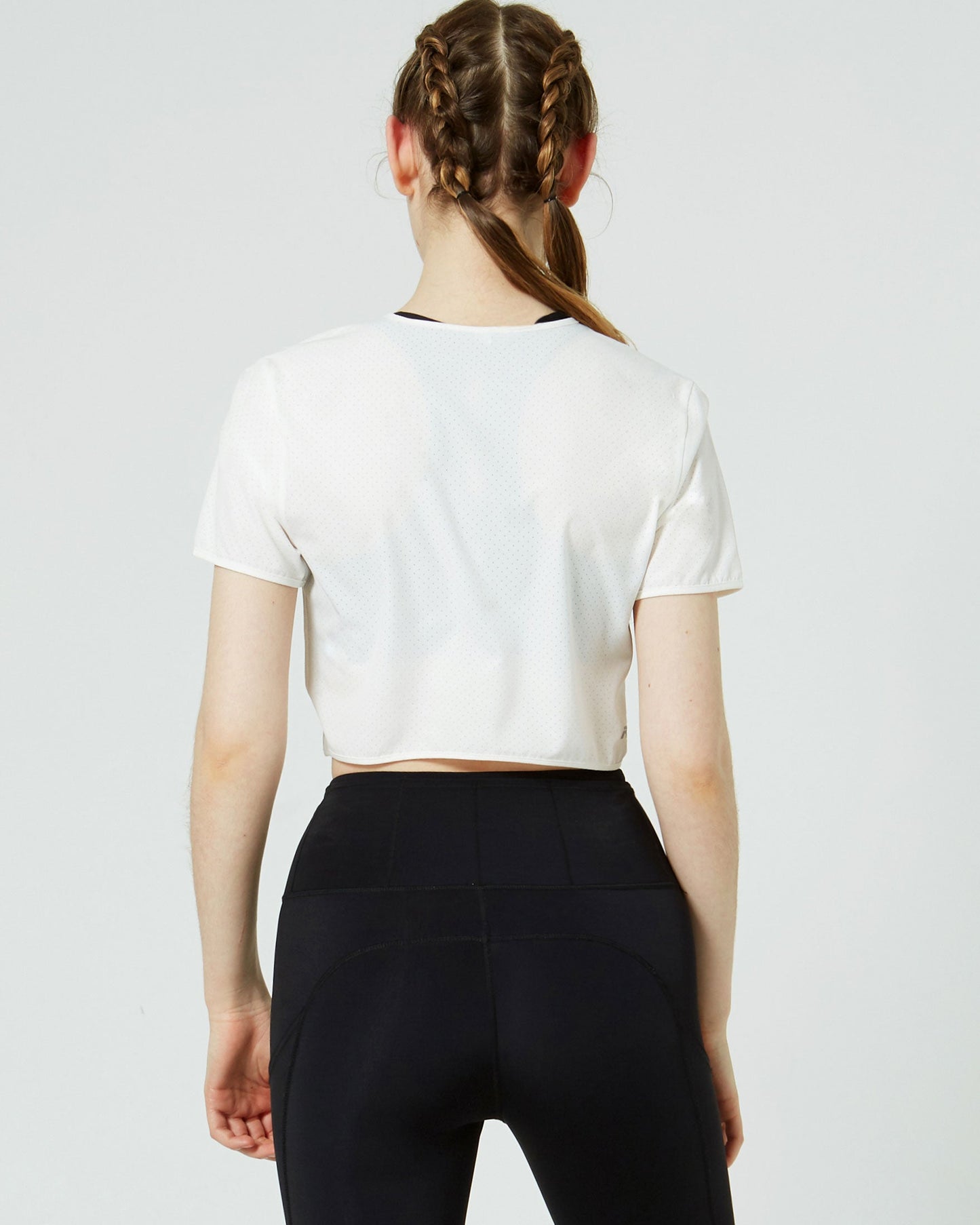 Echo Laser Cut Mesh Crop Tee