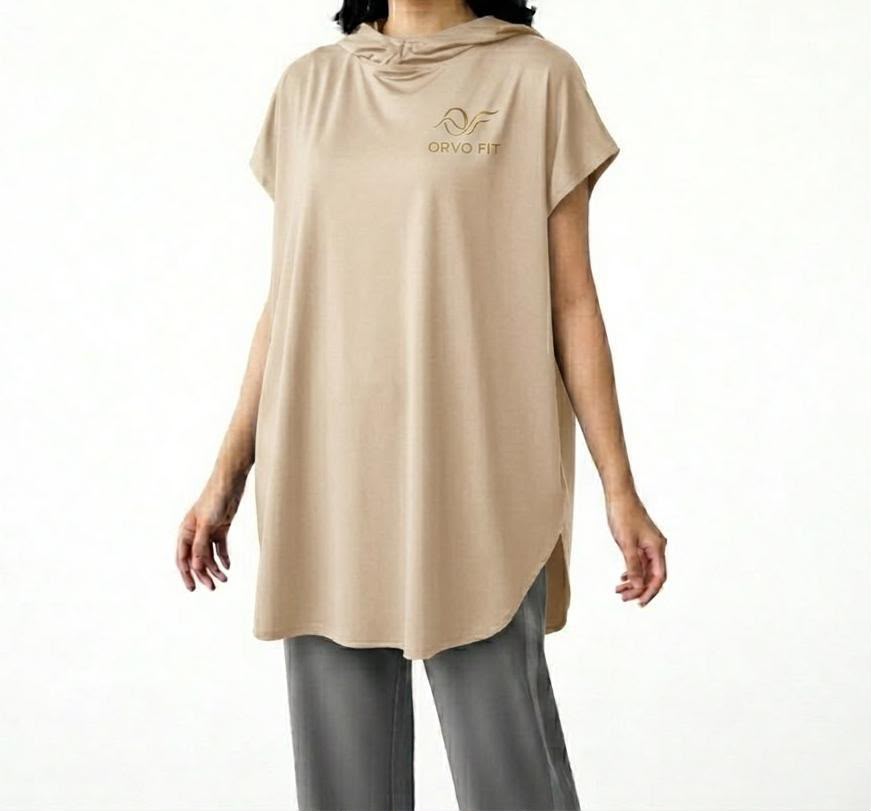Active Abaya with Hoodie (Cap Sleeves)