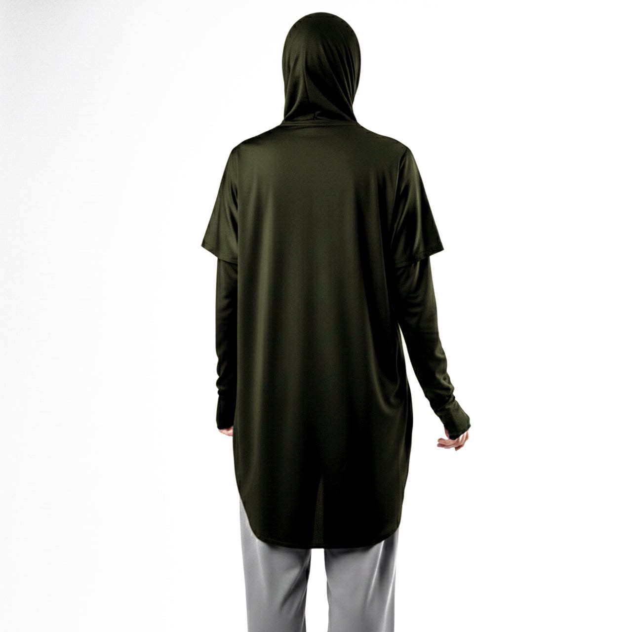 Active Abaya with Hoodie (Cap Sleeves)